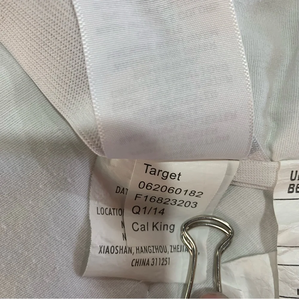 Target brand white Cal King Mattress Protector with elastic anti slip